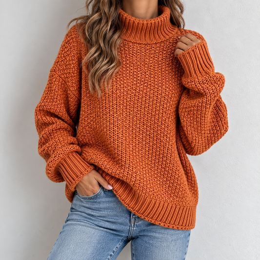 Odette | Grovstickad Polotröja Dam